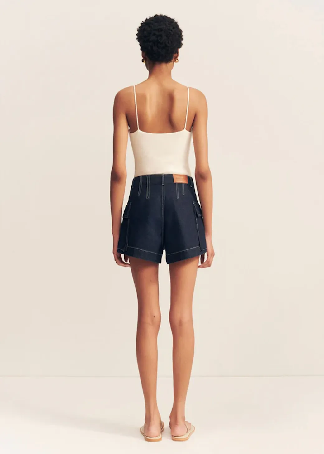 SHONA JOY Jaques Patch Pocket Short - Deep Indigo