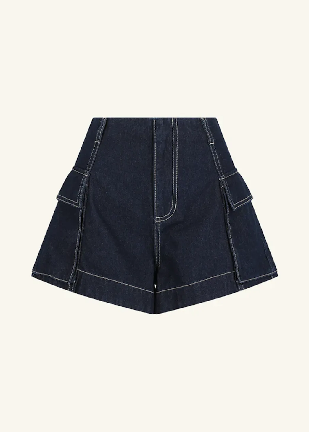 SHONA JOY Jaques Patch Pocket Short - Deep Indigo