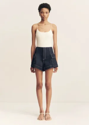 SHONA JOY Jaques Patch Pocket Short - Deep Indigo