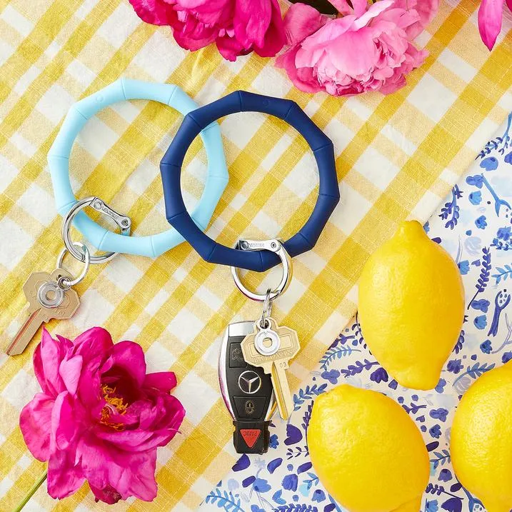 Silicone Big O® Key Ring Sweet Carolina Blue Bamboo