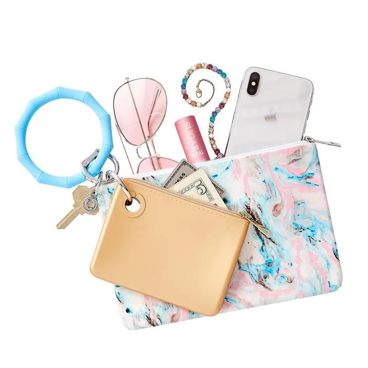 Silicone Big O® Key Ring Sweet Carolina Blue Bamboo