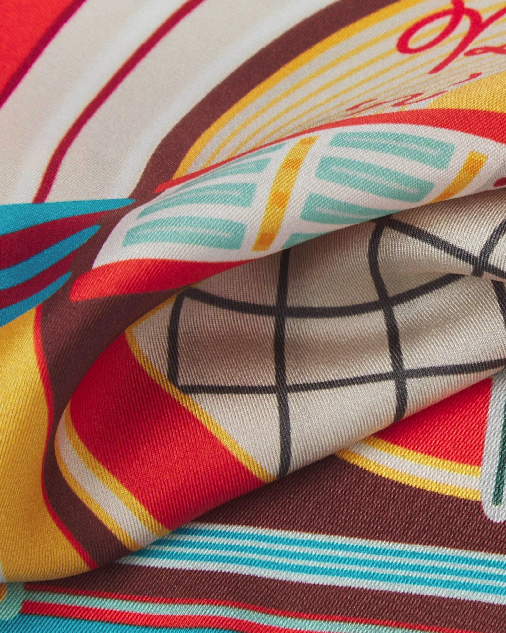 Silk 1950's Pocket Square - Jukebox
