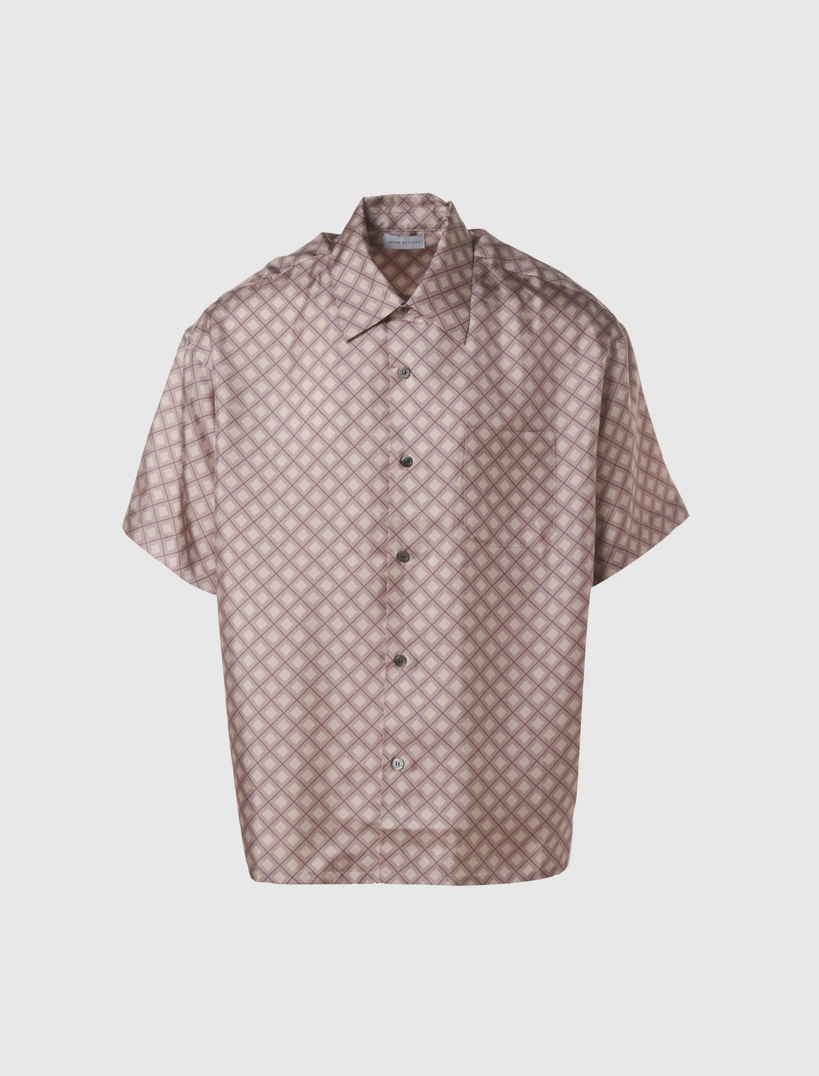 SILK SHORT SLEEVE BUTTON-UP SHIRT