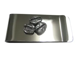 Silver Toned Coffee Beans Money Clip