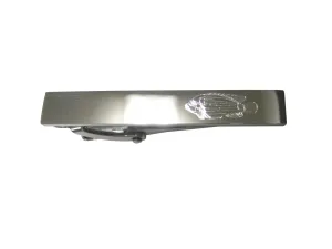 Silver Toned Etched Sleek African Cichlid Fish Skinny Tie Clip