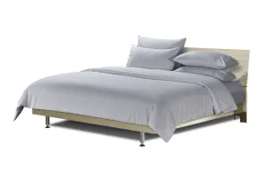 Simon Baker 250 Thread Count Egyptian Cotton Stripe Duvet Cover Set Silver