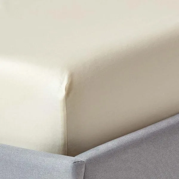 Simon Baker Mocha 200 Thread Count Cotton Percale Fitted Sheet