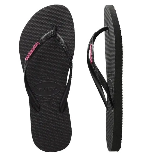 Slim Metal Logo Thongs