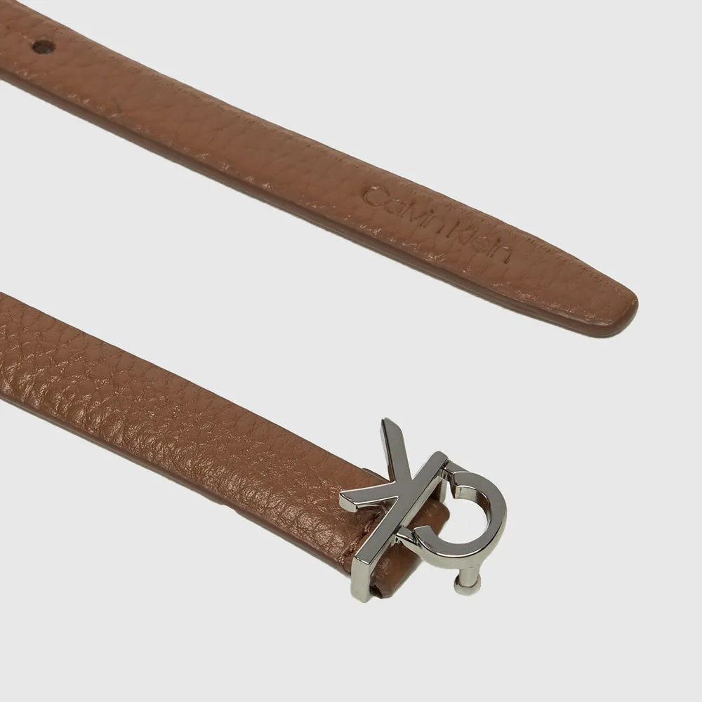 Slim Pebble Belt - Brown