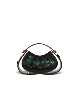 Small Jolie Madame Bag In Blackberry-Embroidered Satin
