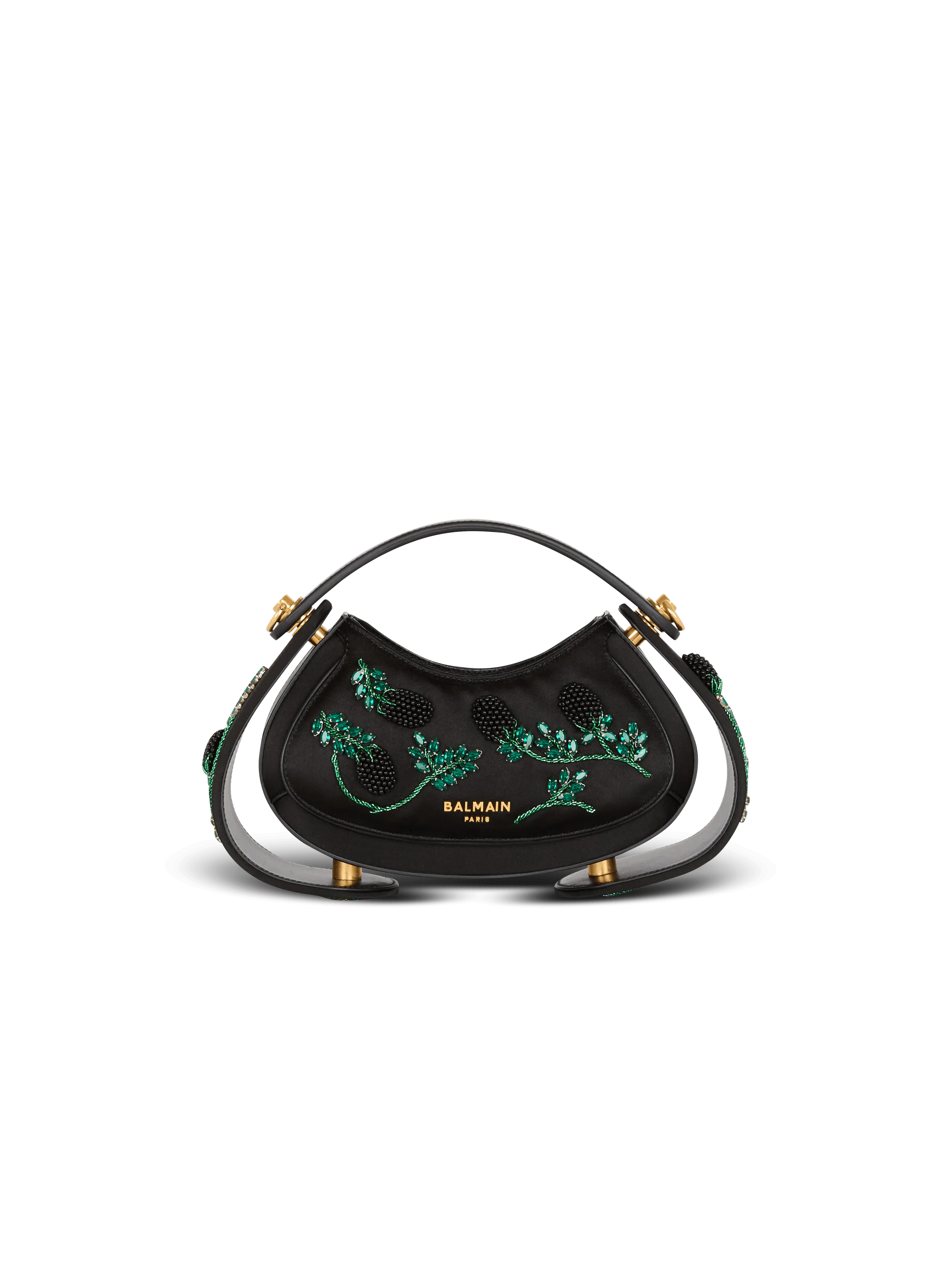 Small Jolie Madame Bag In Blackberry-Embroidered Satin