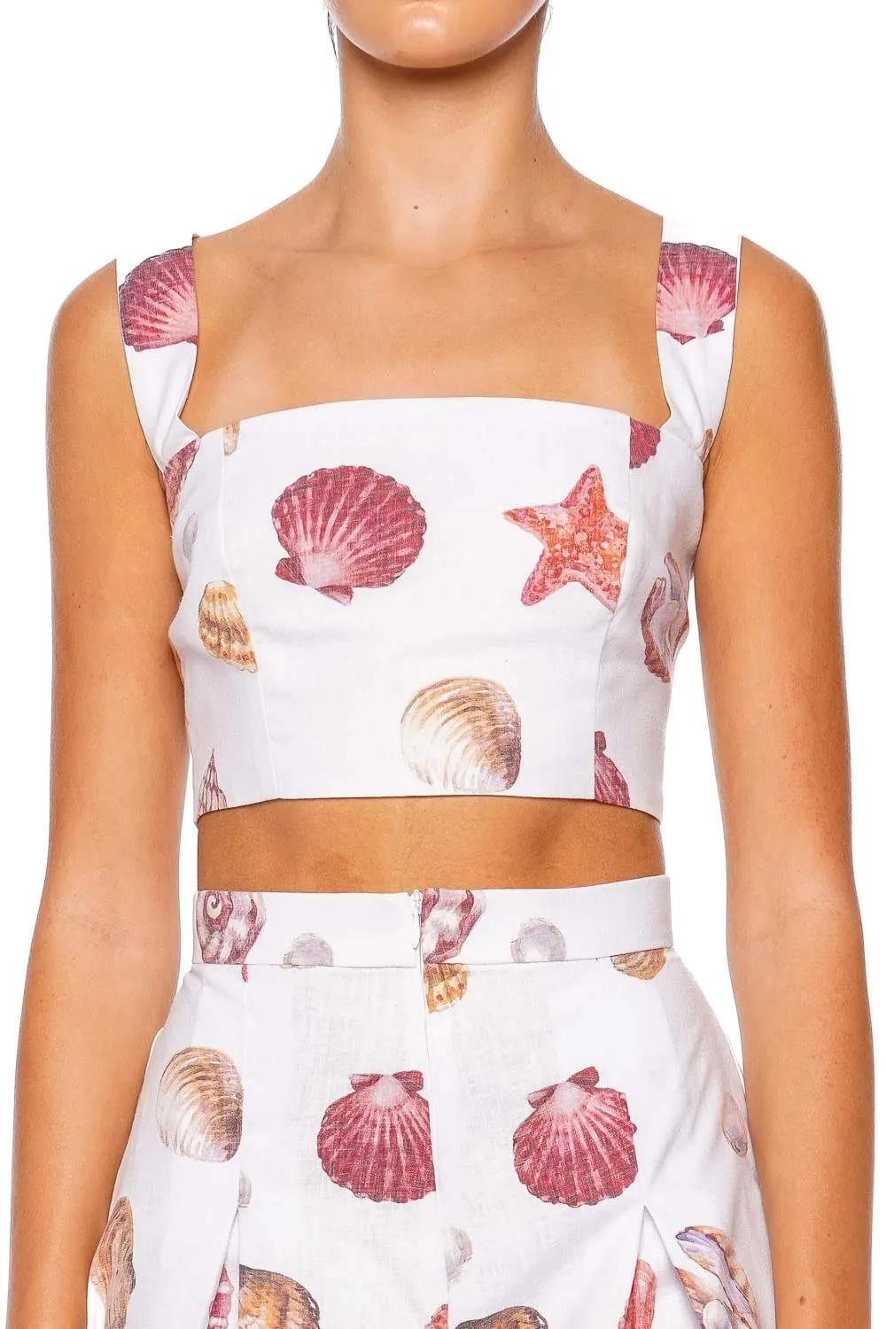 Sotavento Conchitas Linen Crop Top