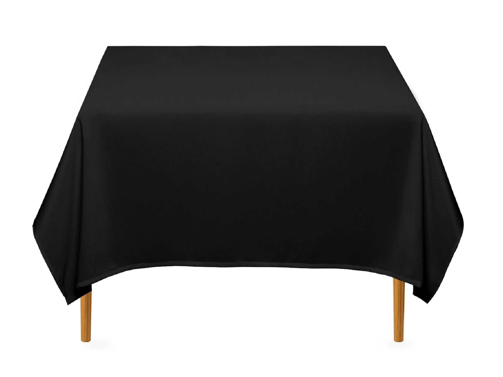 SQUARE POLY LINENS | 85" x 85" - BLACK