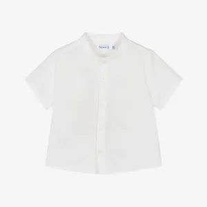 SS23 Mayoral Boys White Linen Shirt 3161
