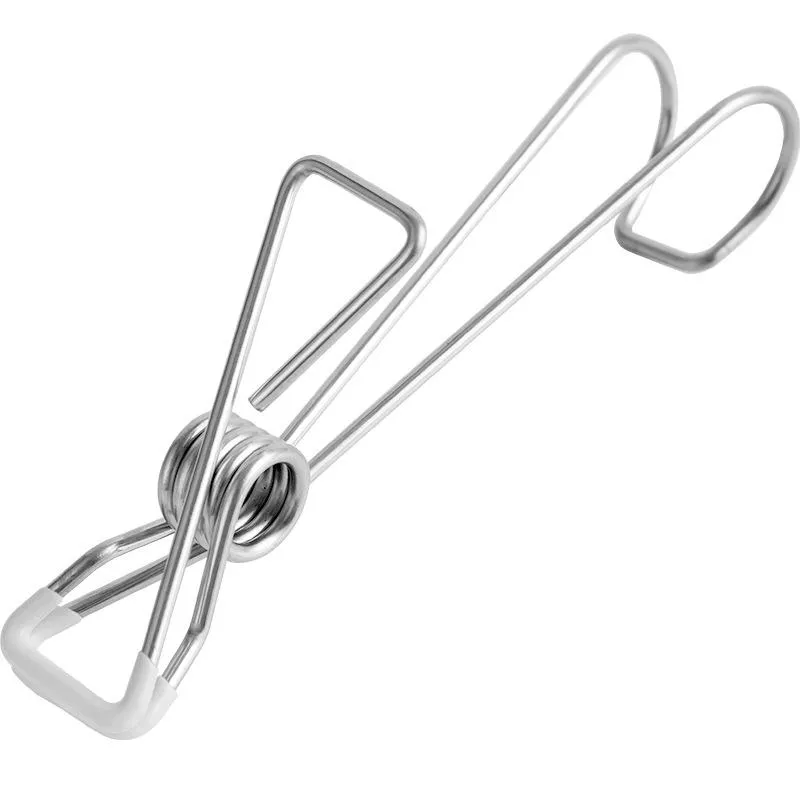 Stainless Steel Clips on Hooks - Firm Grip Wire Clothes Pins