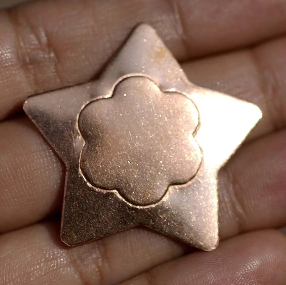 Star shapes with Flower Embossed Blank Cutout