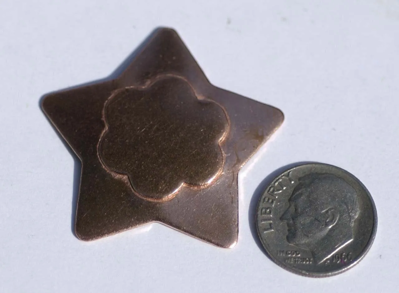 Star shapes with Flower Embossed Blank Cutout
