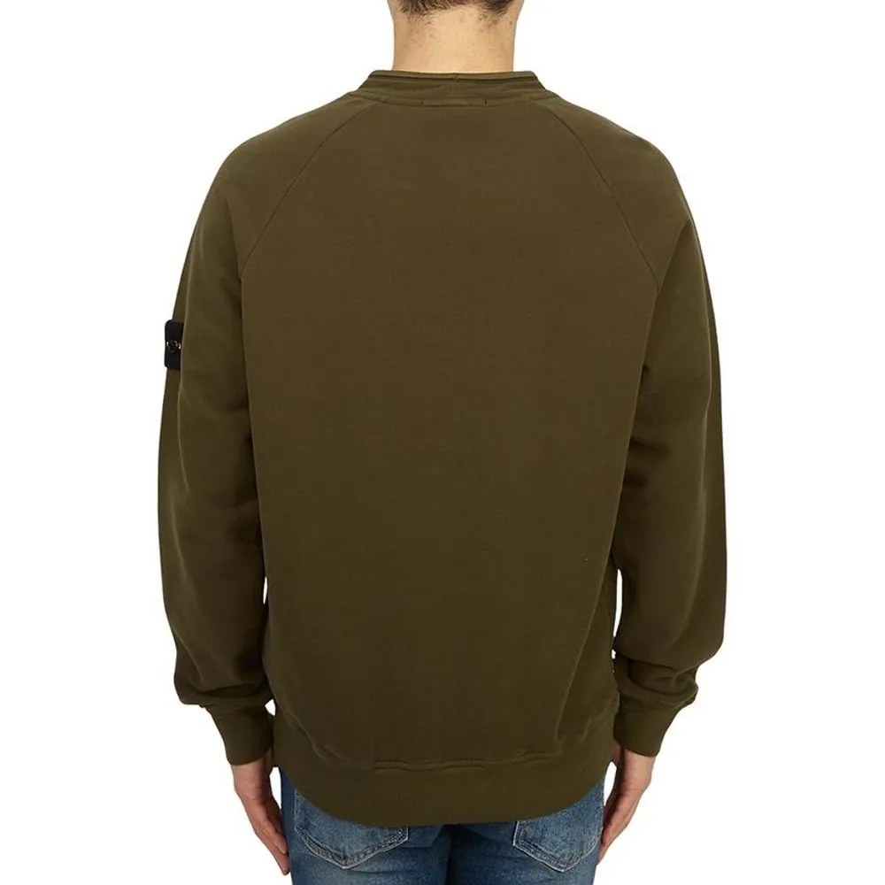 Stone Island Green Cotton Sweater