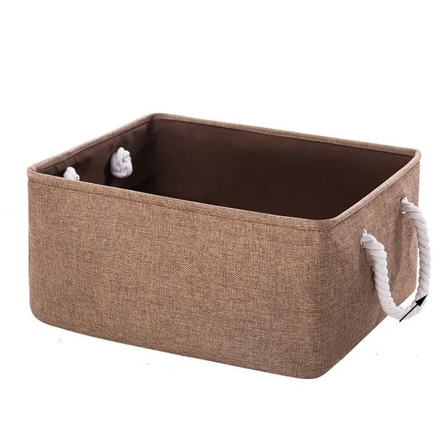 Storage Basket Foldable Linen Storage Box
