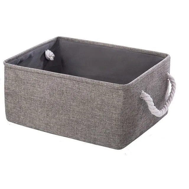 Storage Basket Foldable Linen Storage Box