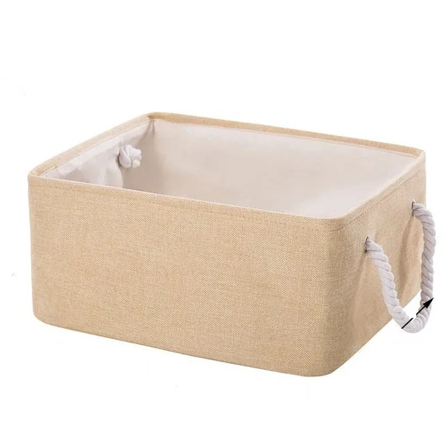 Storage Basket Foldable Linen Storage Box
