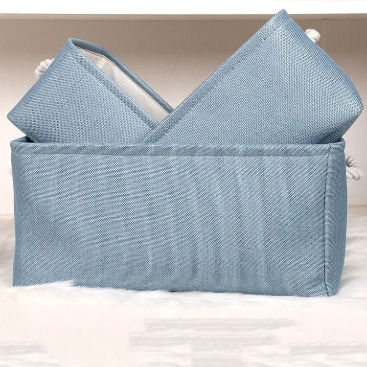 Storage Basket Foldable Linen Storage Box