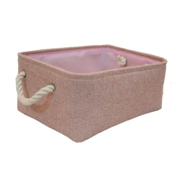 Storage Basket Foldable Linen Storage Box