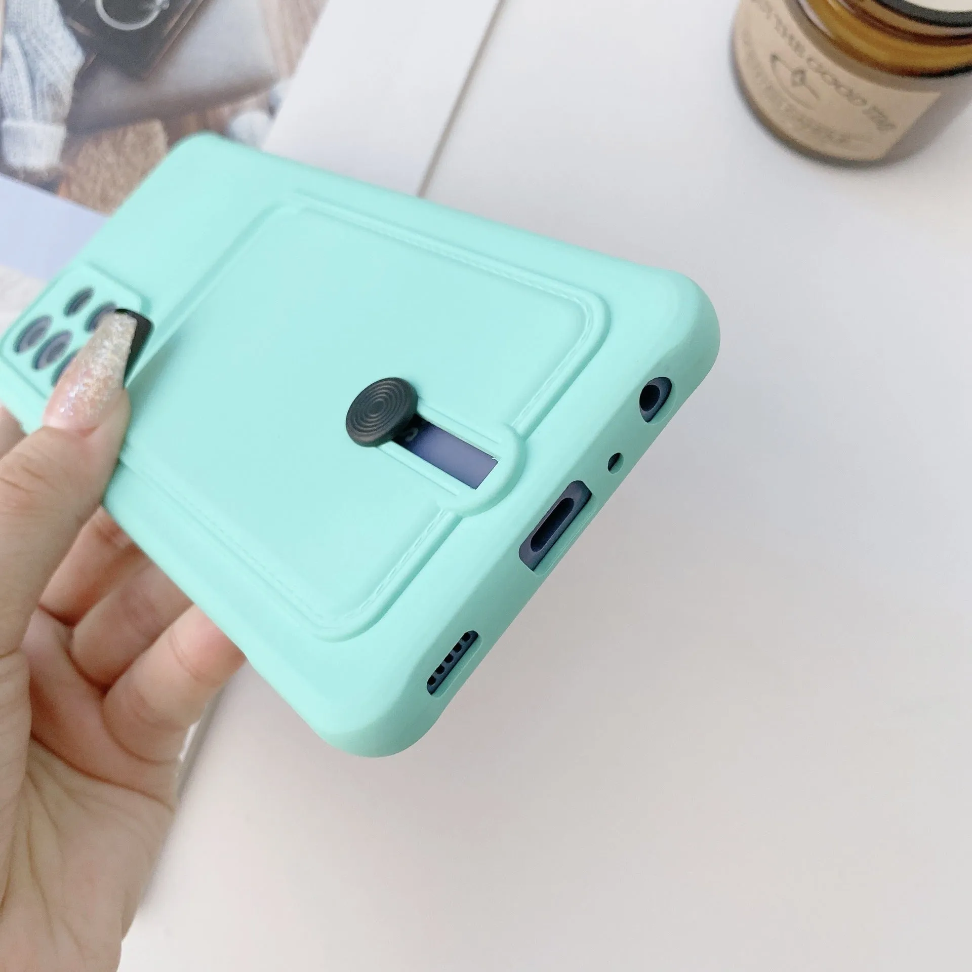 Suitable For A03S Anti-fall Card Pack A52 Mobile Phone Case S21 Pull All-in-one A22 All-pack Soft Shell A72