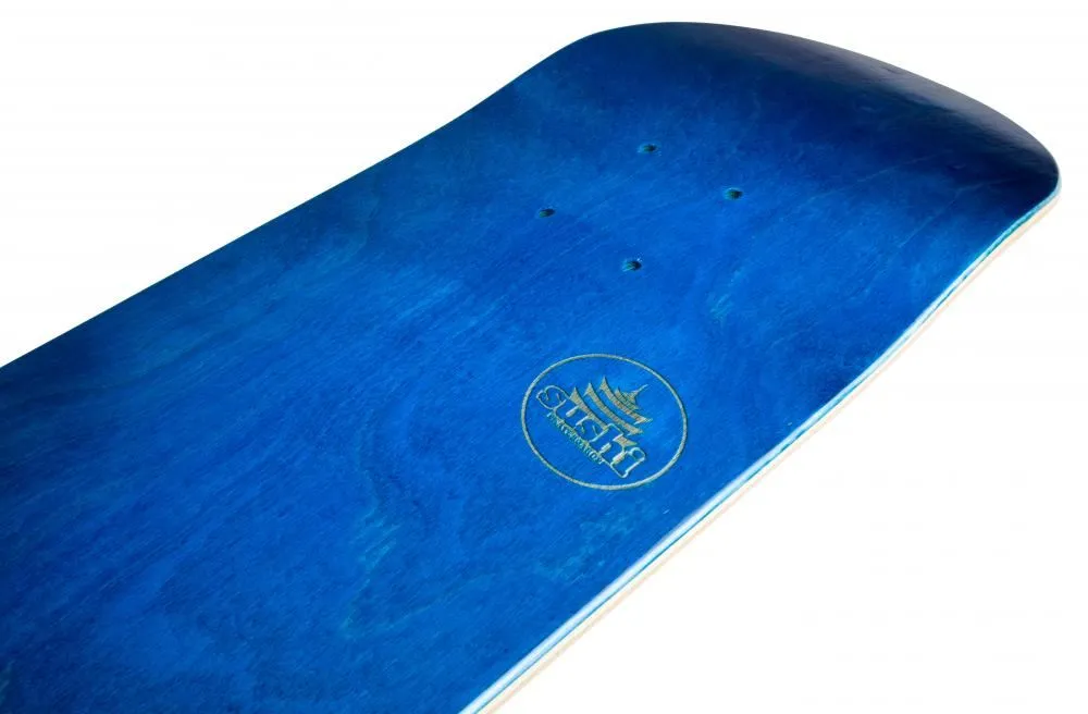 Sushi s Pagoda Stamp Blue Skateboard Deck - 8.125"