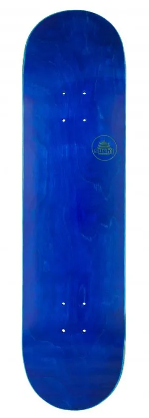 Sushi s Pagoda Stamp Blue Skateboard Deck - 8.125"
