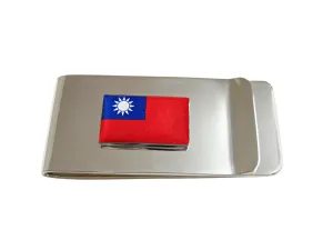 Taiwan Flag Pendant Money Clip