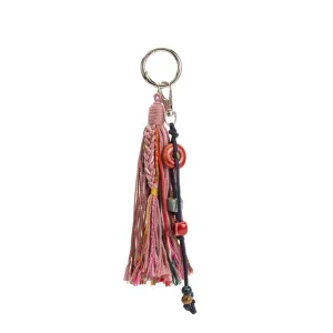 Tassel Mauve Beaded Bag Charm