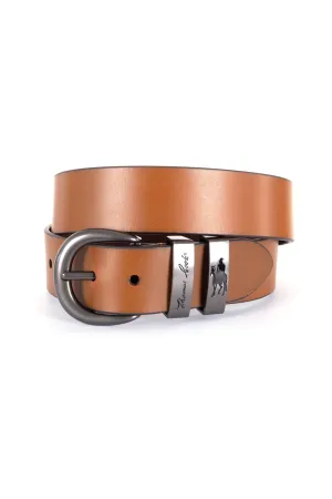 TCP1942BEL Thomas Cook Twin Keeper Gunmetal Tan Belt