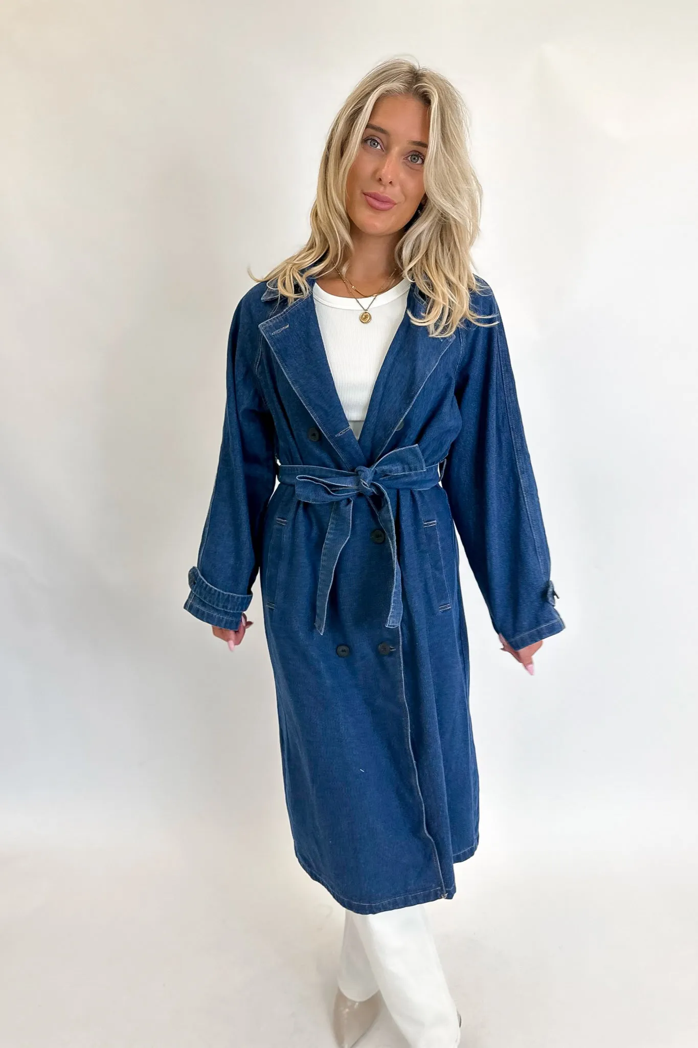 The Denim Trench Coat- FINAL SALE