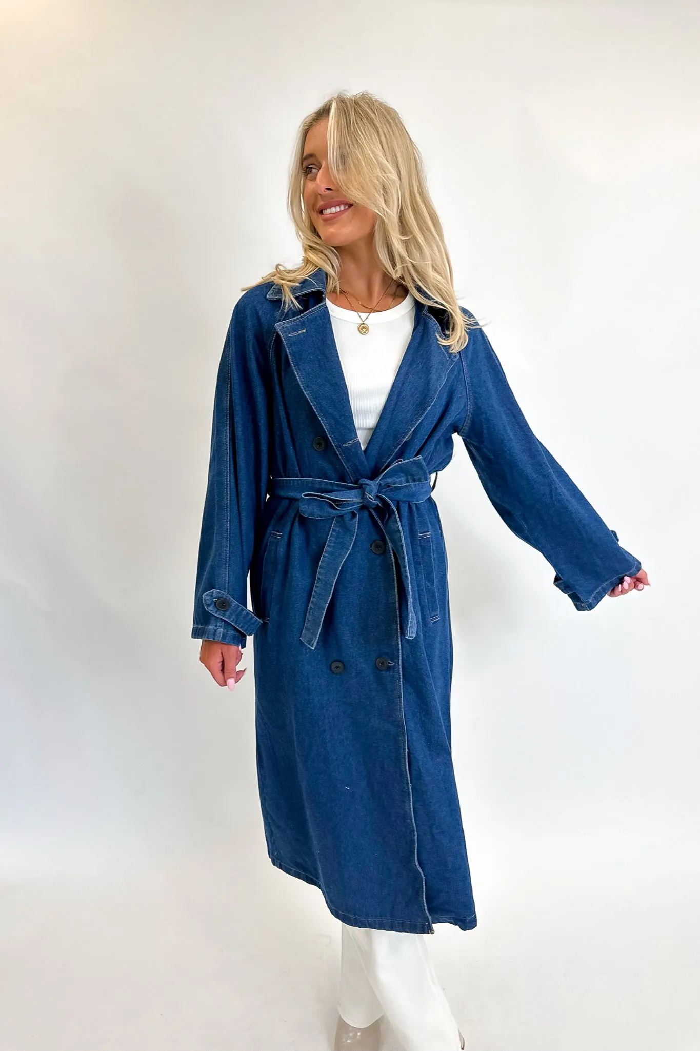 The Denim Trench Coat- FINAL SALE