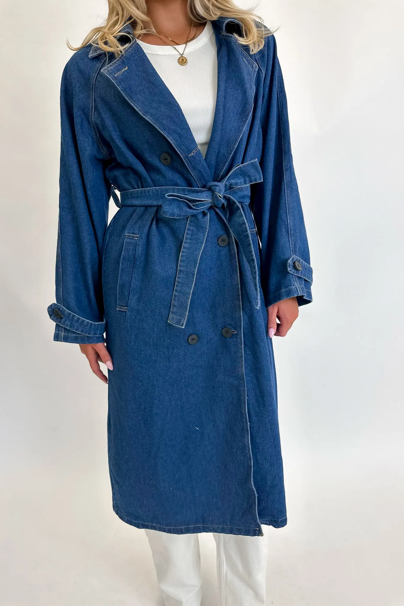 The Denim Trench Coat- FINAL SALE
