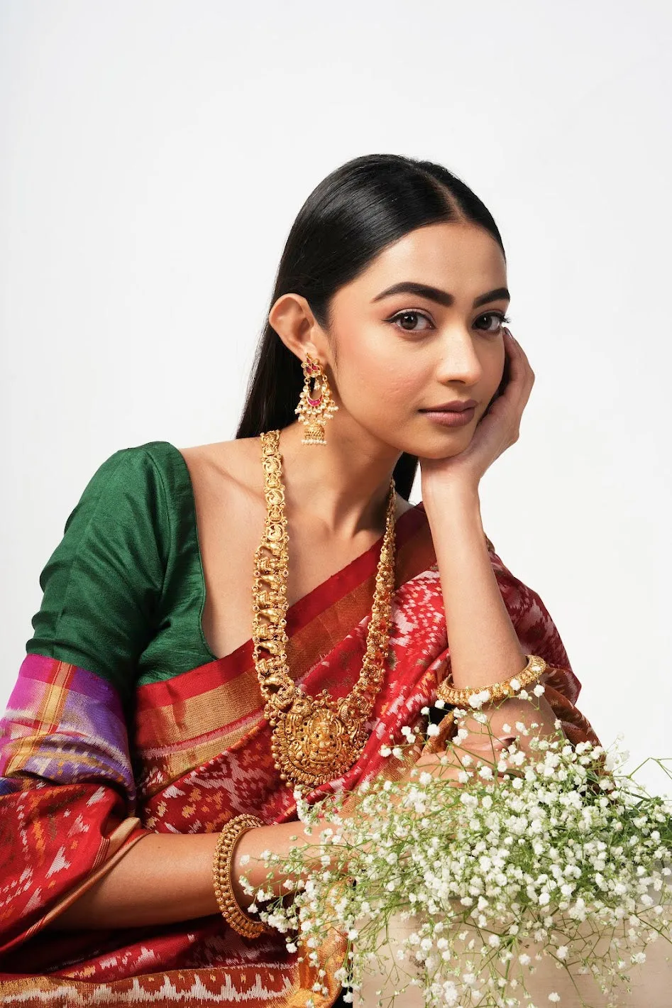 The Rainbow Pochampalli Silk Saree