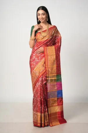 The Rainbow Pochampalli Silk Saree