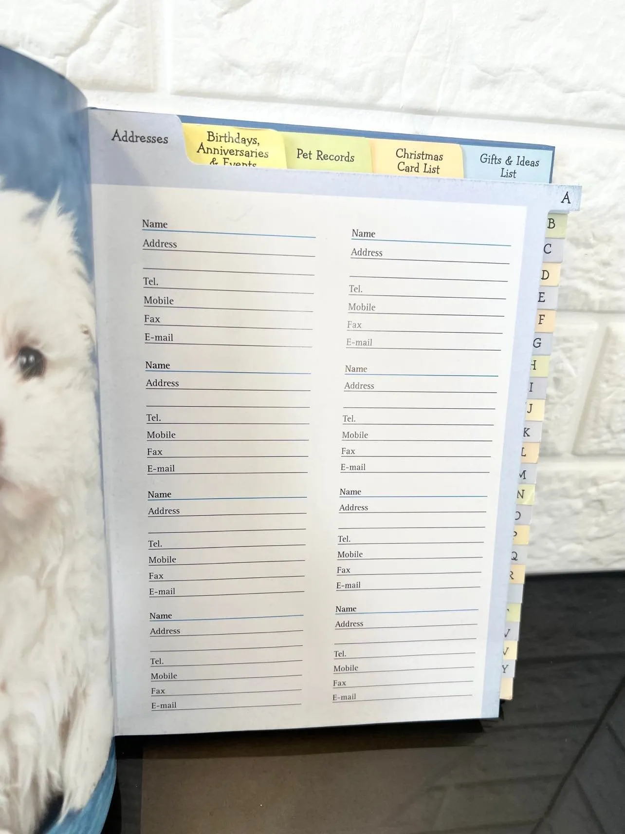 The Ultimate Family Organizer For Dog Lovers! Birthdays, Pet Records, Gift ideas and so much more!!