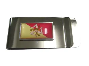 Thin Bordered Sicily Flag Money Clip