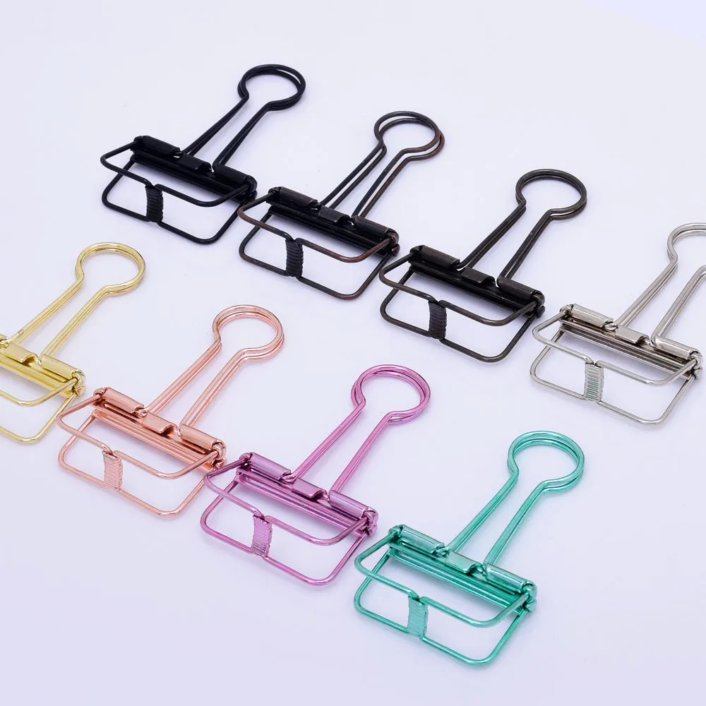 tibetara 40*19*5mm Simple metal Binder Clip Stencil Clip Frame Clip for Traveler's Notebook copper 10pcs