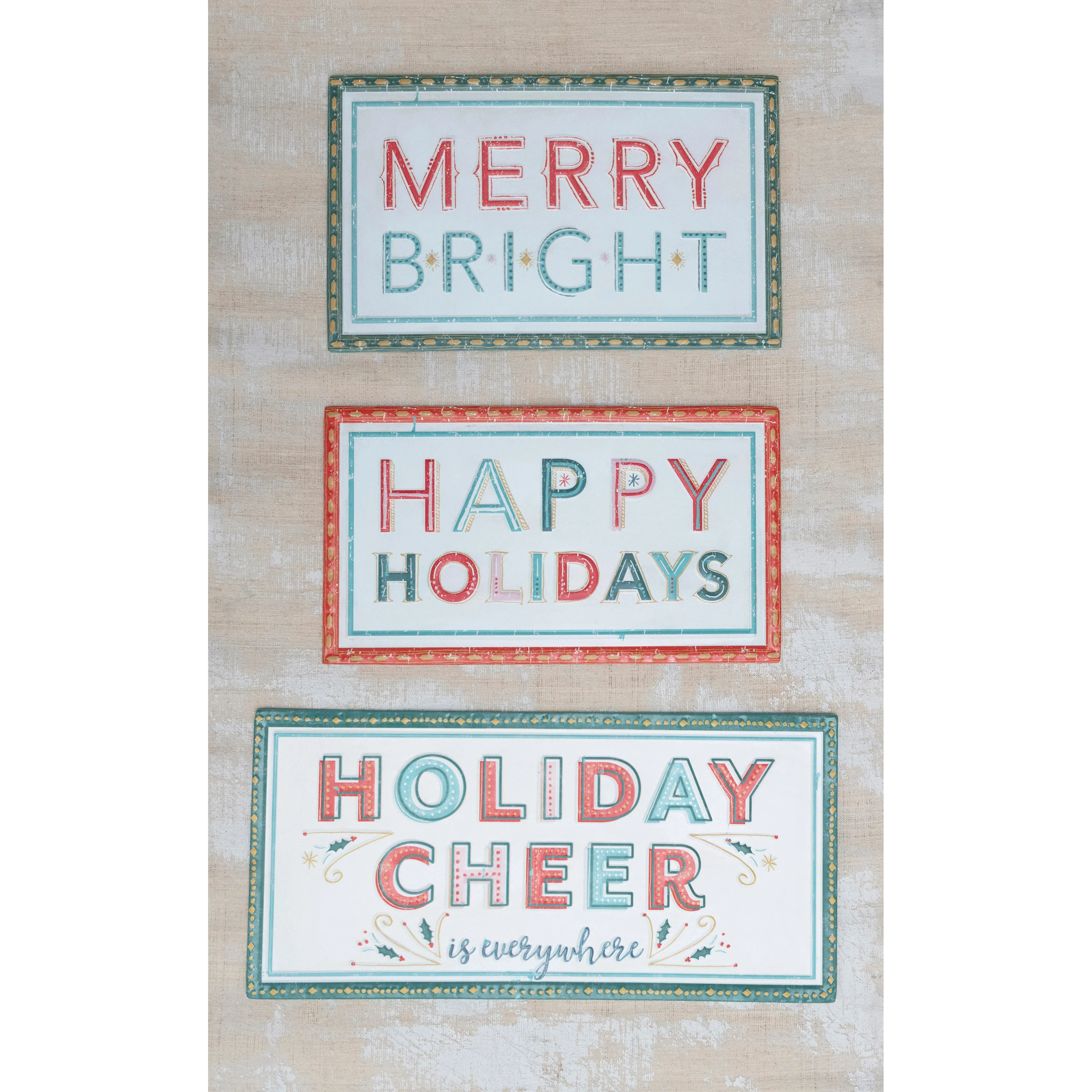 Tin Holiday Sign