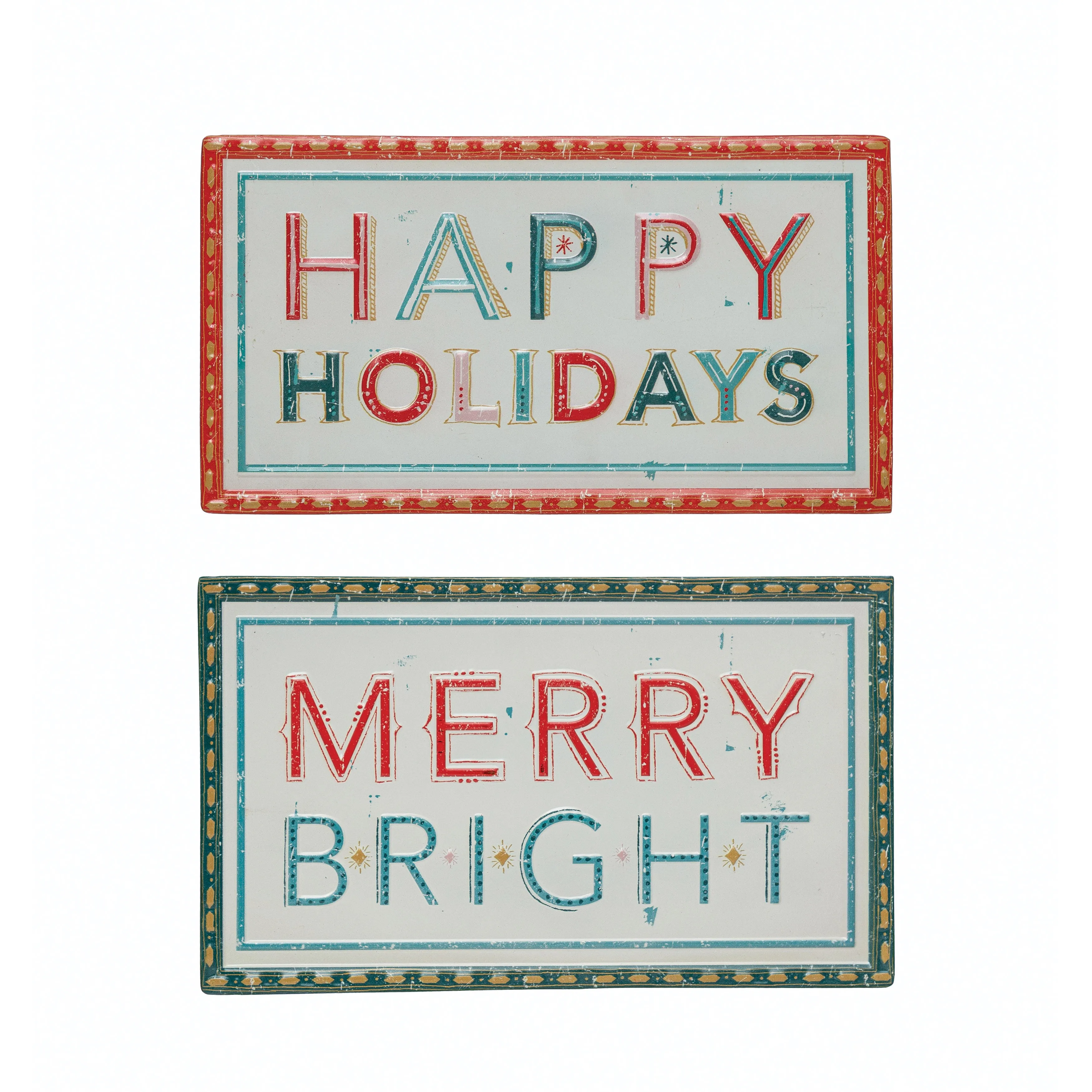 Tin Holiday Sign