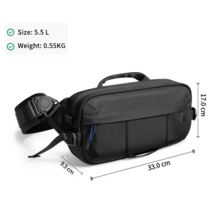 Tomtoc 5.5L Sling Bag | Water-Resistant Crossbody for Steam Deck, iPad Mini & Urban Techwear