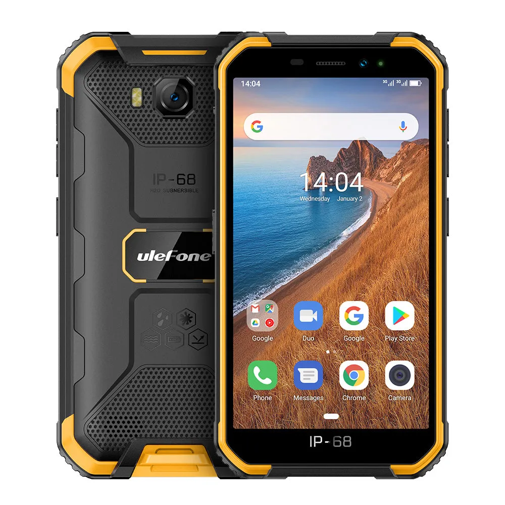 Ulefone Armor X6 Phone 5.0inch HD Screen 2G RAM 16GB ROM Memory 5MP 8MP Camera 4000mAh Battery Android 9.0 OS black