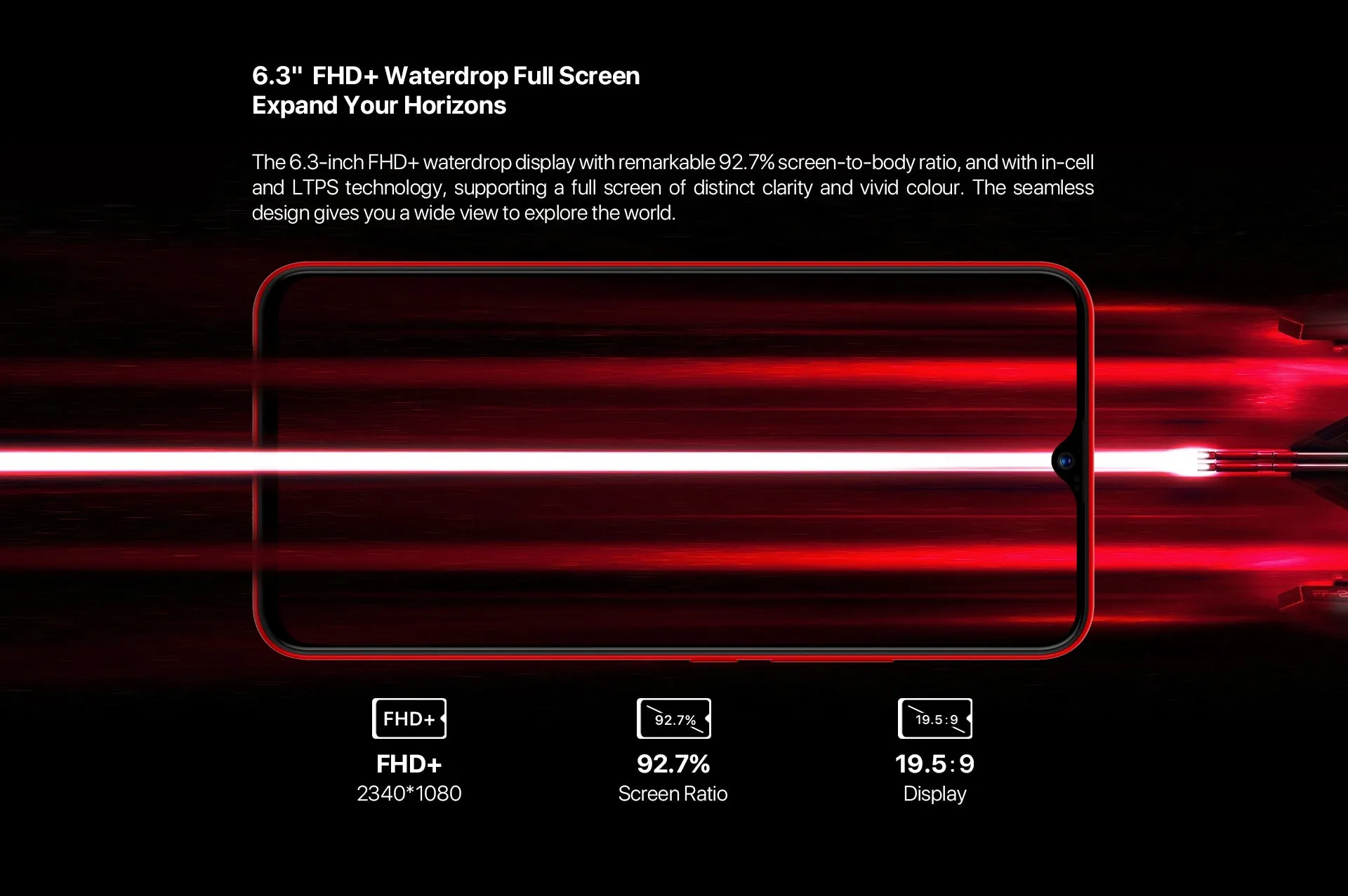 UMIDIGI F1 Play 4G Smartphone Mali G72 MP3 6GB RAM 64GB ROM 3 Cameras Fingerprint Sensor 5150mAh Battery Red EU Version