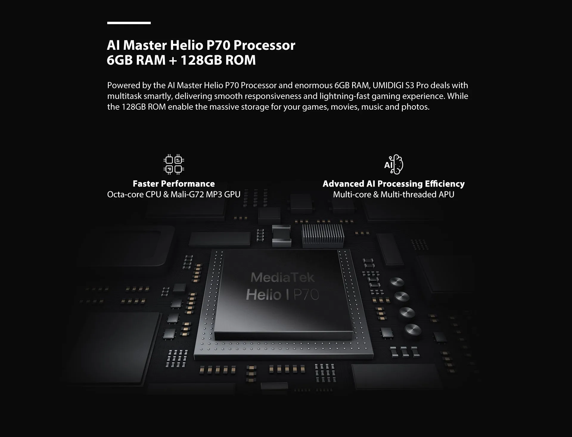 UMIDIGI S3 Pro 4G Phablet 6.3 inch Android 9.0 6GB RAM 128GB ROM 20.0MP Front Camera Fingerprint Sensor 5150mAh Built-in Non-EU