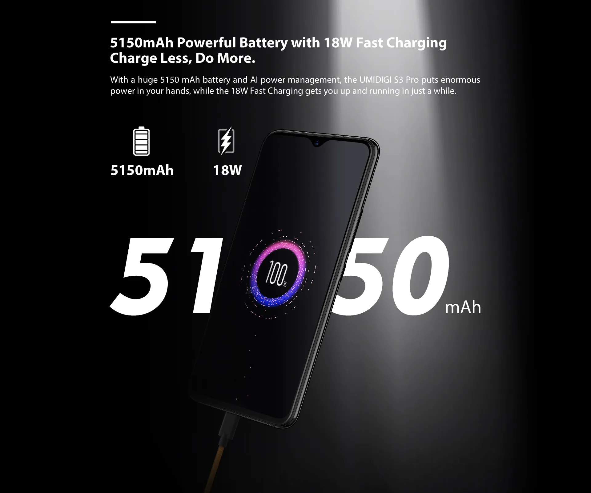UMIDIGI S3 Pro 4G Phablet 6.3 inch Android 9.0 6GB RAM 128GB ROM 20.0MP Front Camera Fingerprint Sensor 5150mAh Built-in Non-EU