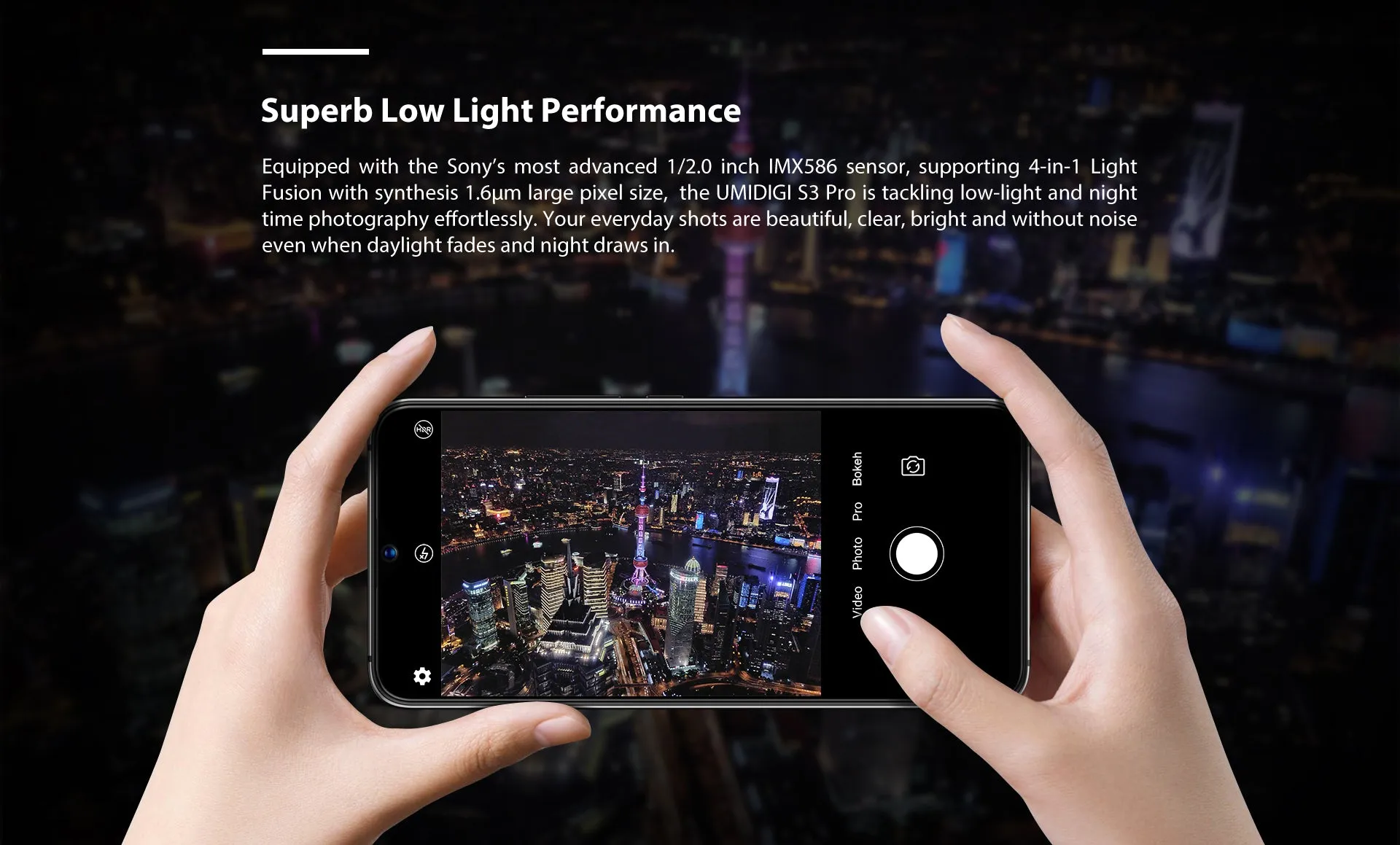 UMIDIGI S3 Pro 4G Phablet 6.3 inch Android 9.0 6GB RAM 128GB ROM 20.0MP Front Camera Fingerprint Sensor 5150mAh Built-in Non-EU
