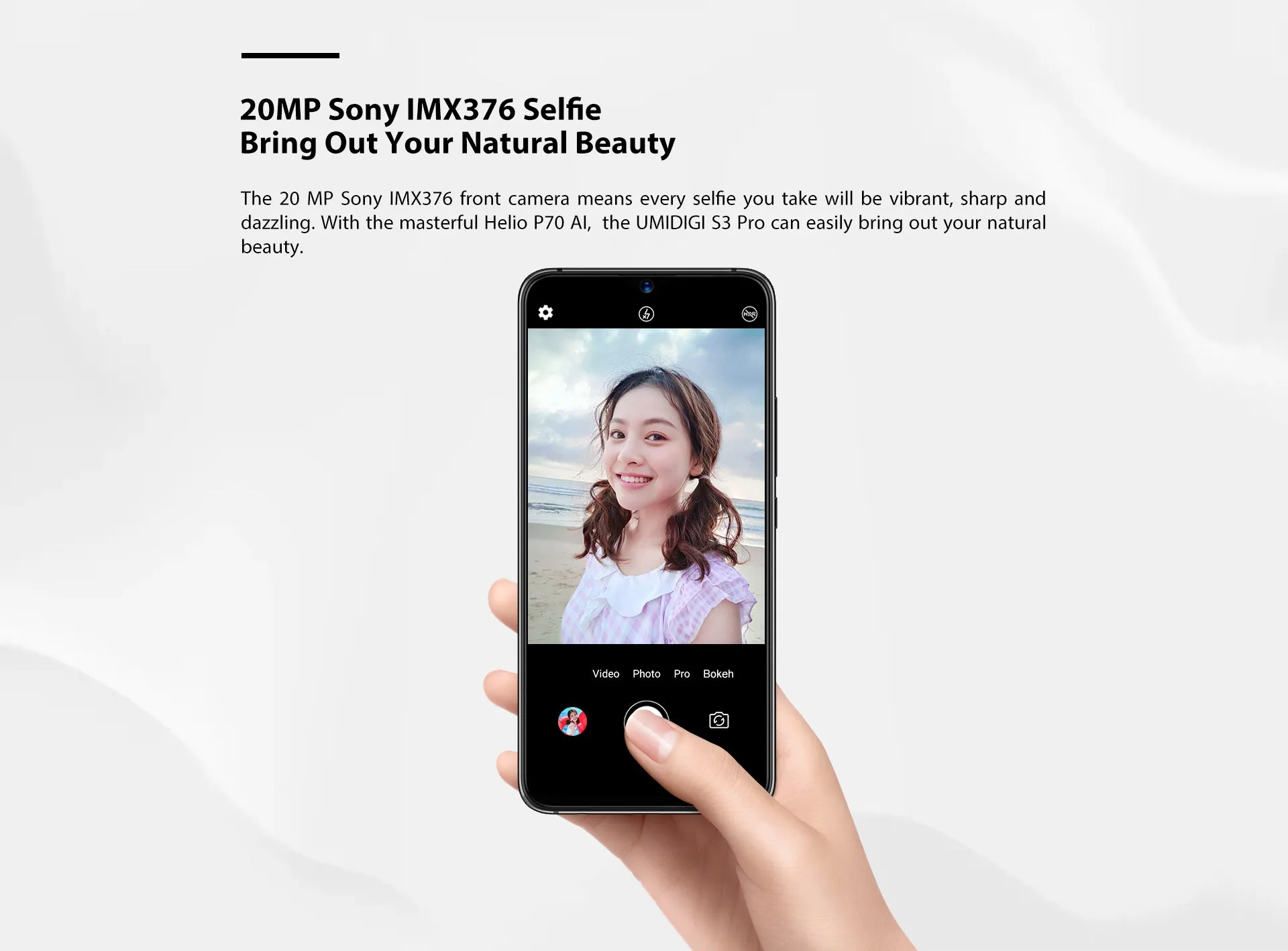 UMIDIGI S3 Pro 4G Phablet 6.3 inch Android 9.0 6GB RAM 128GB ROM 20.0MP Front Camera Fingerprint Sensor 5150mAh Built-in Non-EU